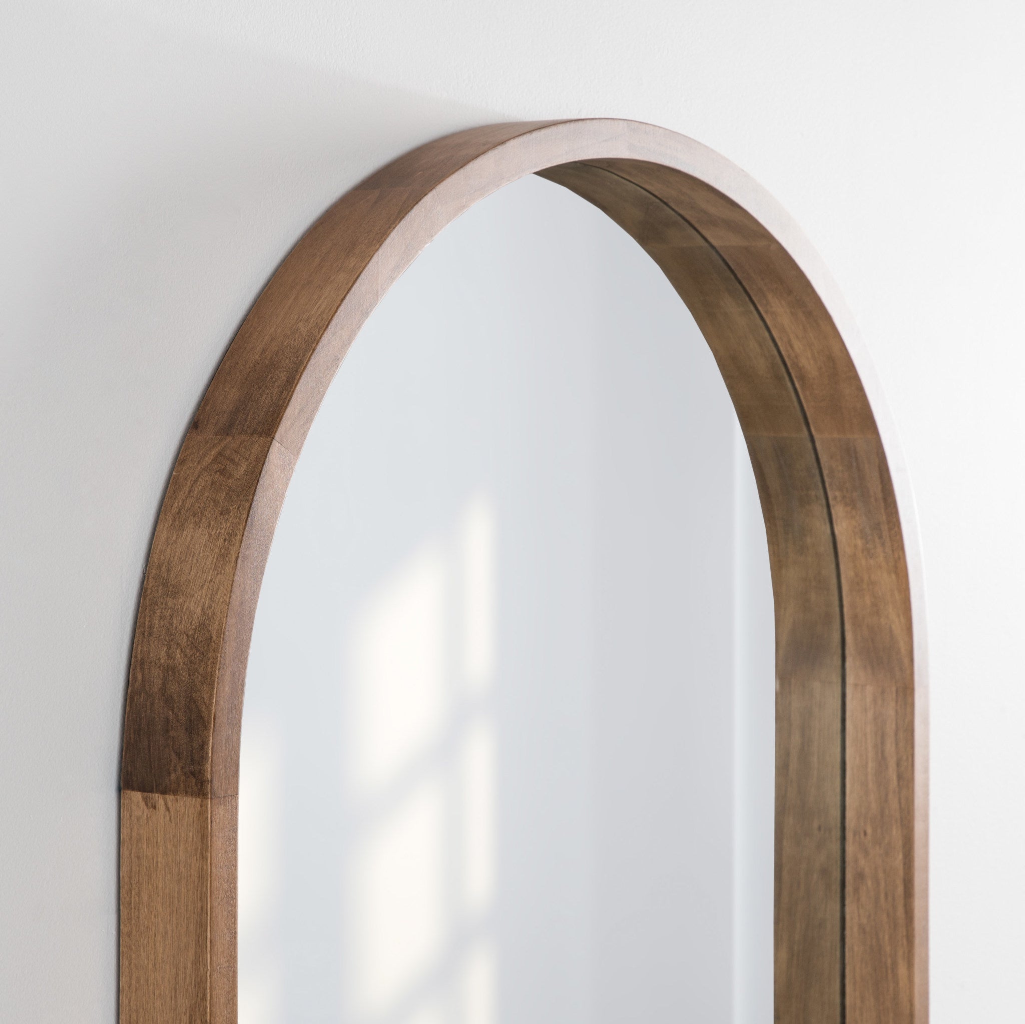 Hutton Wood Framed Capsule Mirror