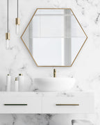 Rhodes Framed Hexagon Wall Mirror