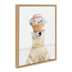 Sylvie Sorting Life Polar Bear 2 Framed Canvas by Amy Peterson Art Studio