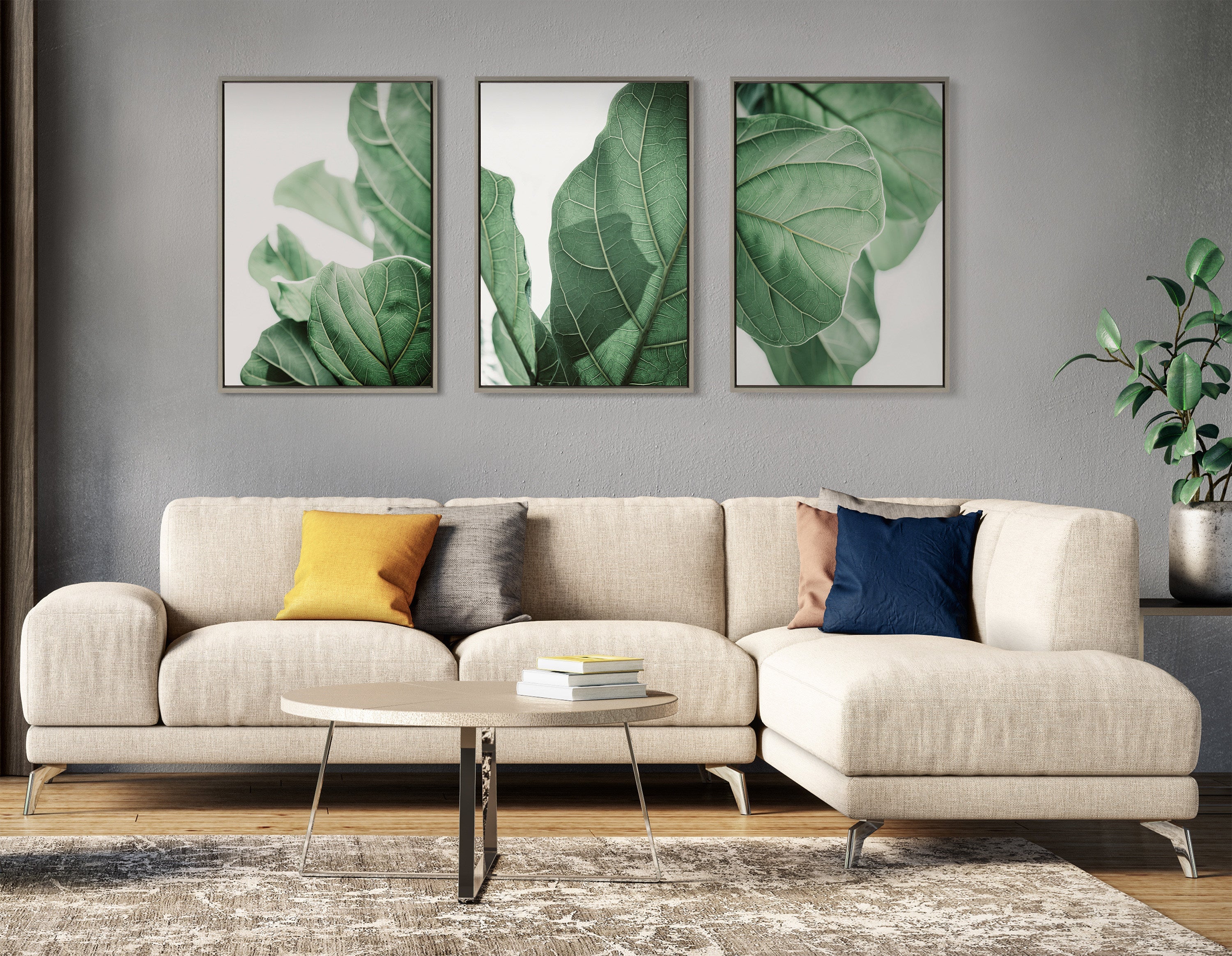Sylvie Plant Study 6 Framed Canvas by Alicia Abla