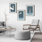 Sylvie Splash Framed Canvas by Rocket Jack