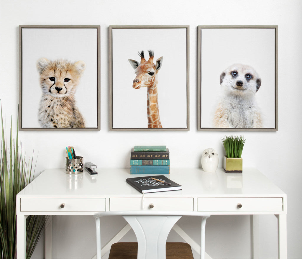Sylvie Meerkat Framed Canvas by Amy Peterson