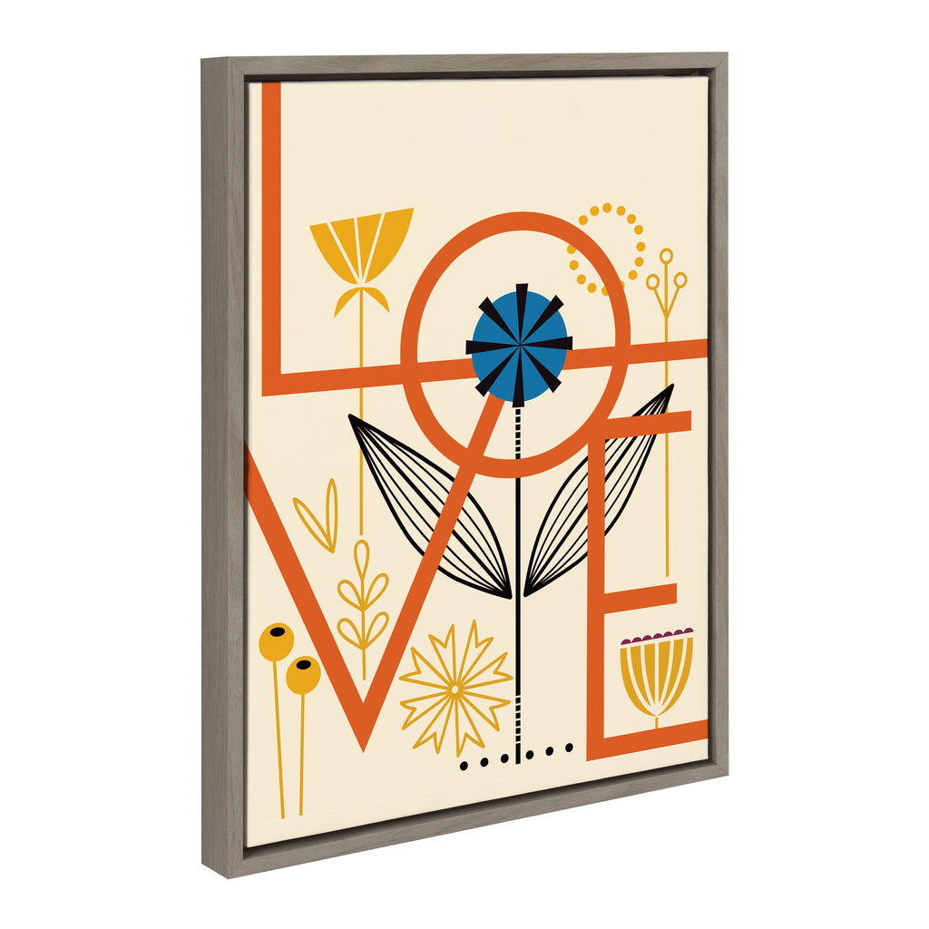 Sylvie Love Framed Canvas by Amber Leaders Designs