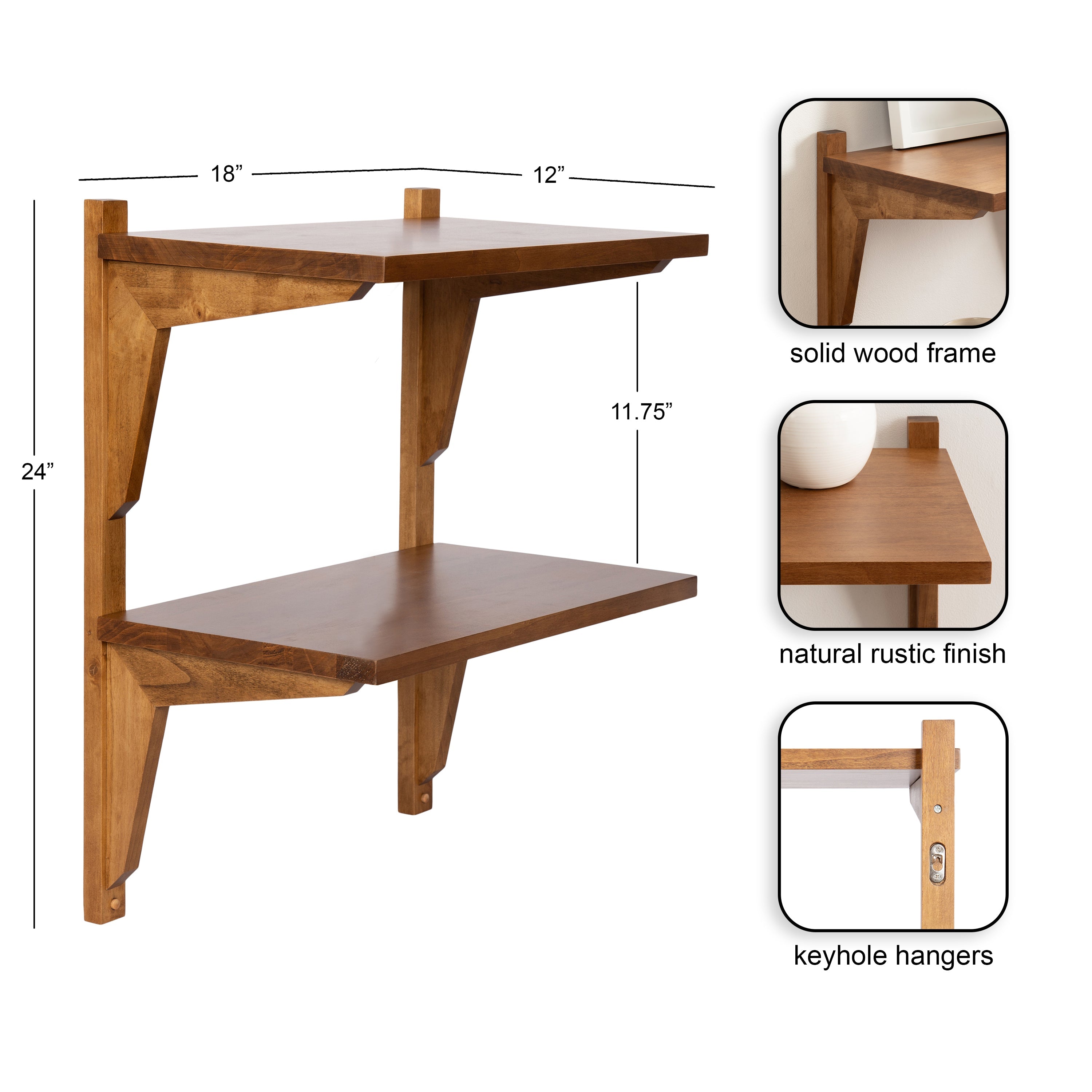 Meridien Wood Wall Shelf