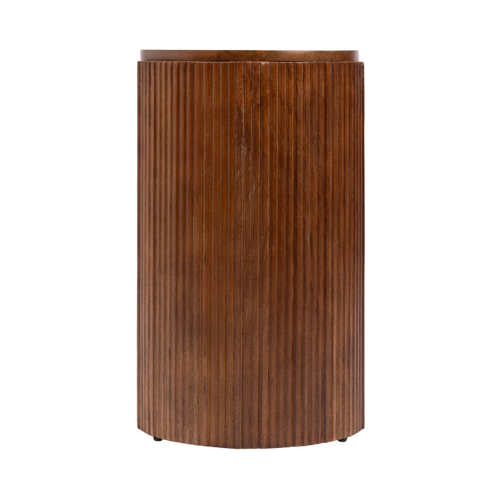 Cakora Capsule Wood Side Table