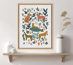 Sylvie Cheetah Coalition White Framed Canvas by Oris Eddu
