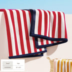 Oversized Striped Border Cabana Beach Towel - Santa Cruz