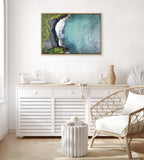 Sylvie Maui Black Sand Beach 1 Framed Canvas by Rachel Bolgov
