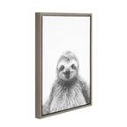Sylvie Sloth Framed Canvas by Simon Te Tai