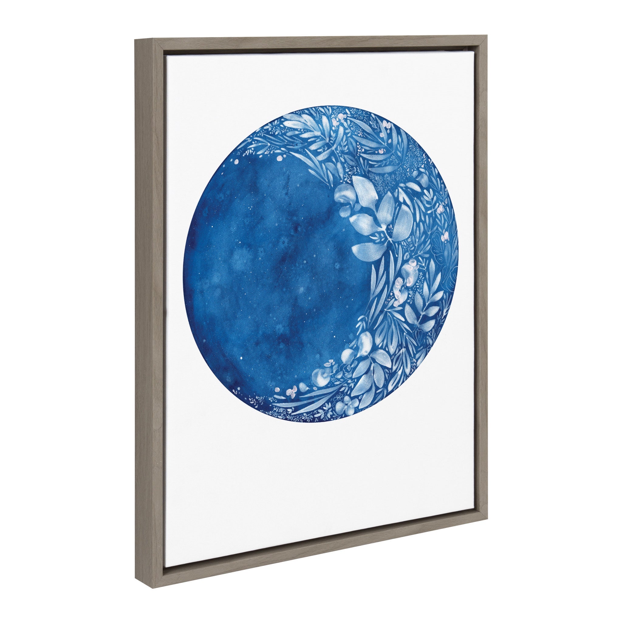 Sylvie Waxing Flower Moon Framed Canvas by Ingrid Sanchez of CreativeIngrid