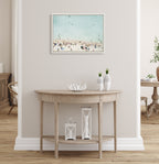 Sylvie Turquoise Beach from Above Framed Canvas by Amy Peterson Art Studio