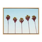 Sylvie Five Palms Framed Canvas by Simon Te