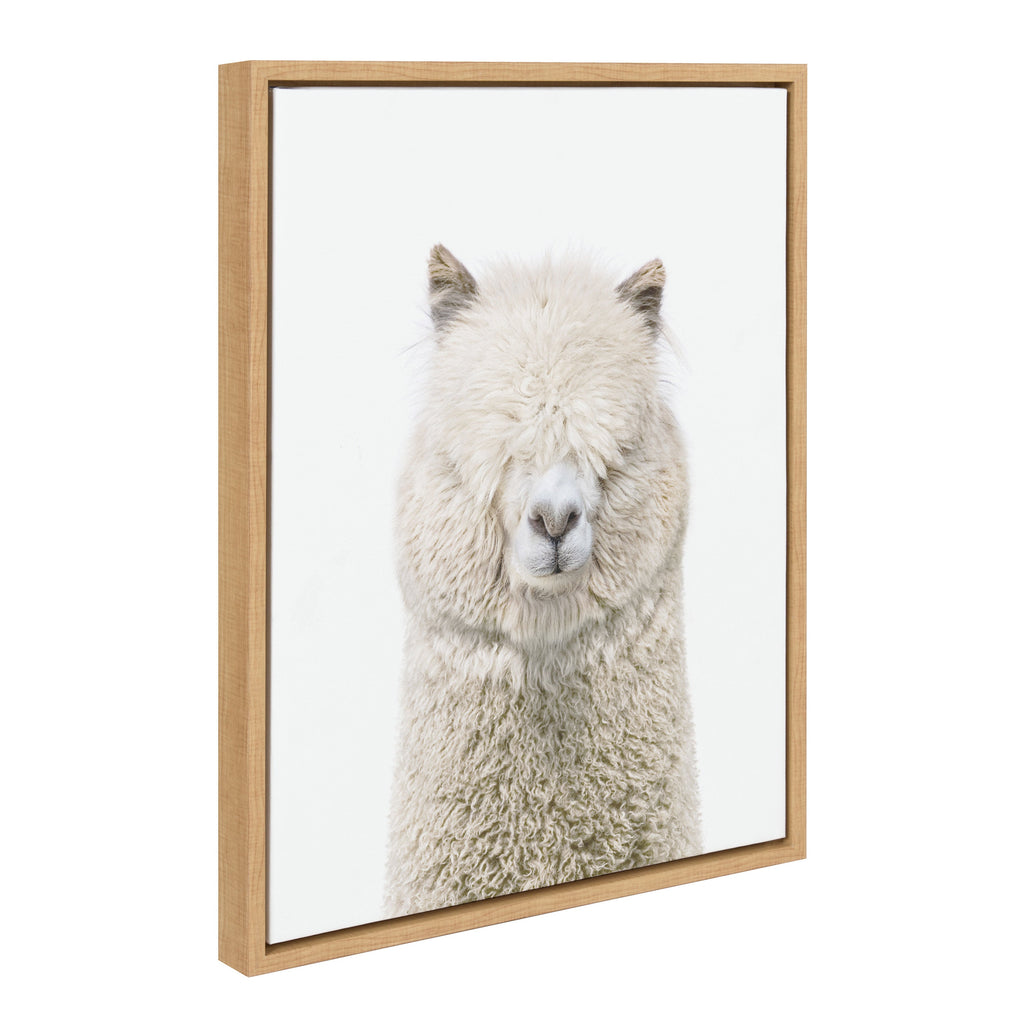 Sylvie Alpaca Fluff Framed Canvas by Amy Peterson Art Studio