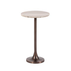Baronet Round Marble and Metal Table
