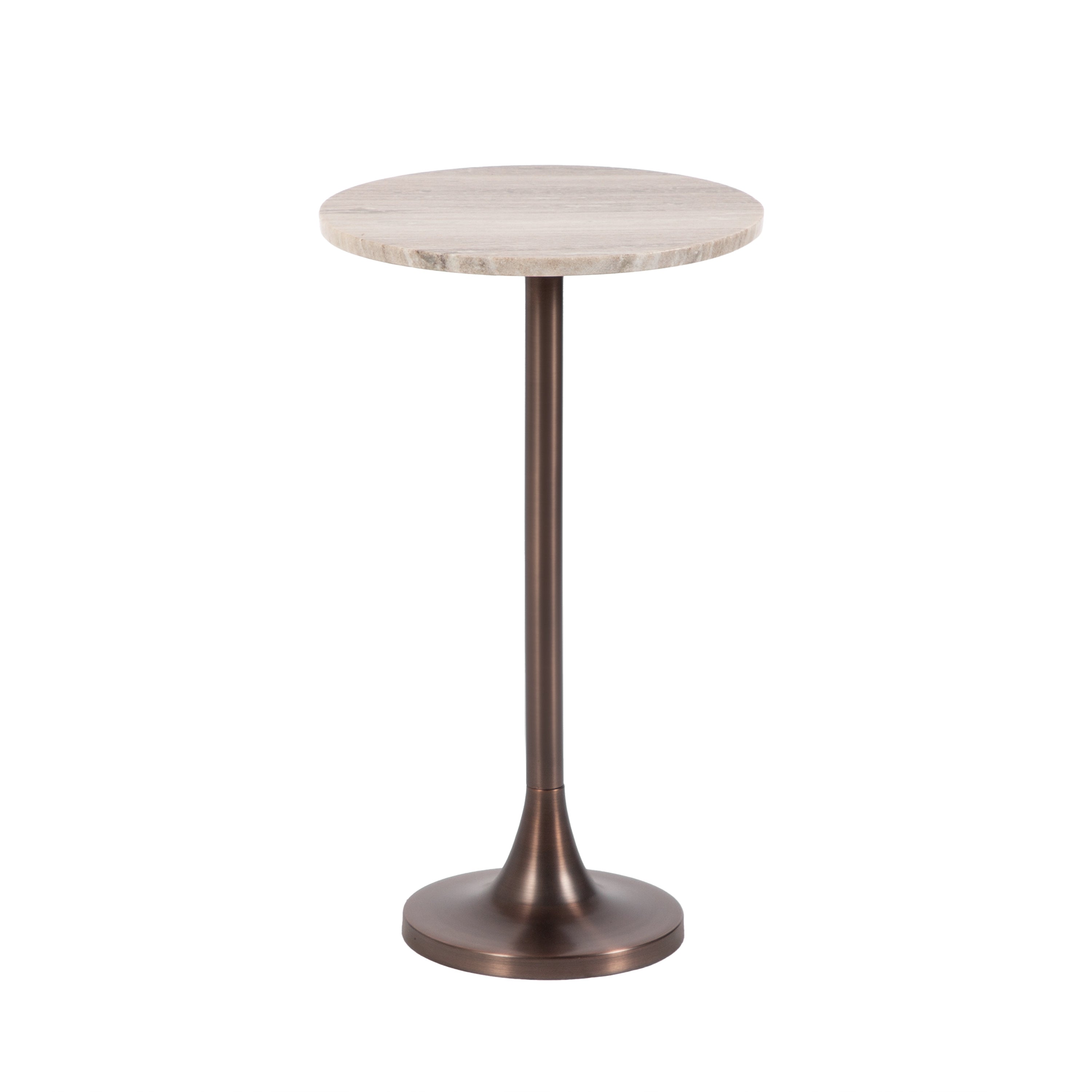Baronet Round Marble and Metal Table