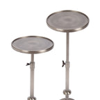 Engles Adjustable Polished Metal Table and Plant Stand