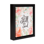 Sylvie Be Still Floral Watercolor Art Framed Canvas