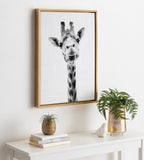 Sylvie Giraffe Framed Canvas by Simon Te of Tai Prints