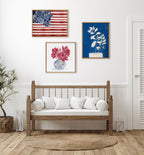 Sylvie Floral Flag Framed Canvas by Sara Berrenson