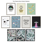 Sylvie Vintage Flowers Be Kind Framed Canvas by The Creative Bunch Studio