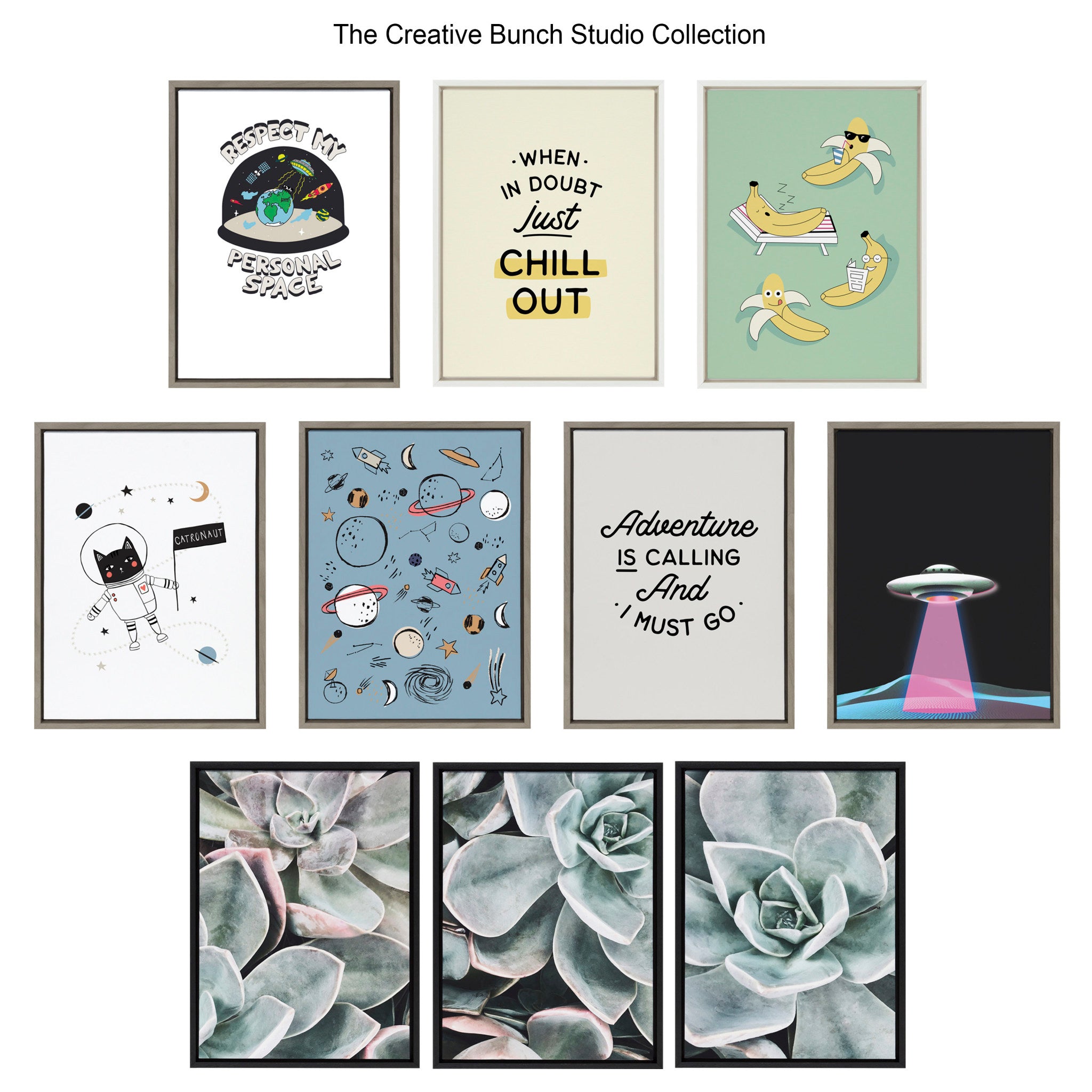 Sylvie Vintage Flowers Be Kind Framed Canvas by The Creative Bunch Studio