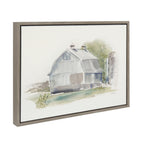 Sylvie Barn 1 Framed Canvas by Patricia Shaw