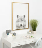 Sylvie Wolf Framed Canvas by Simon Te Tai