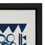 Sylvie 858 Indigo Abstract Framed Canvas by Teju Reval