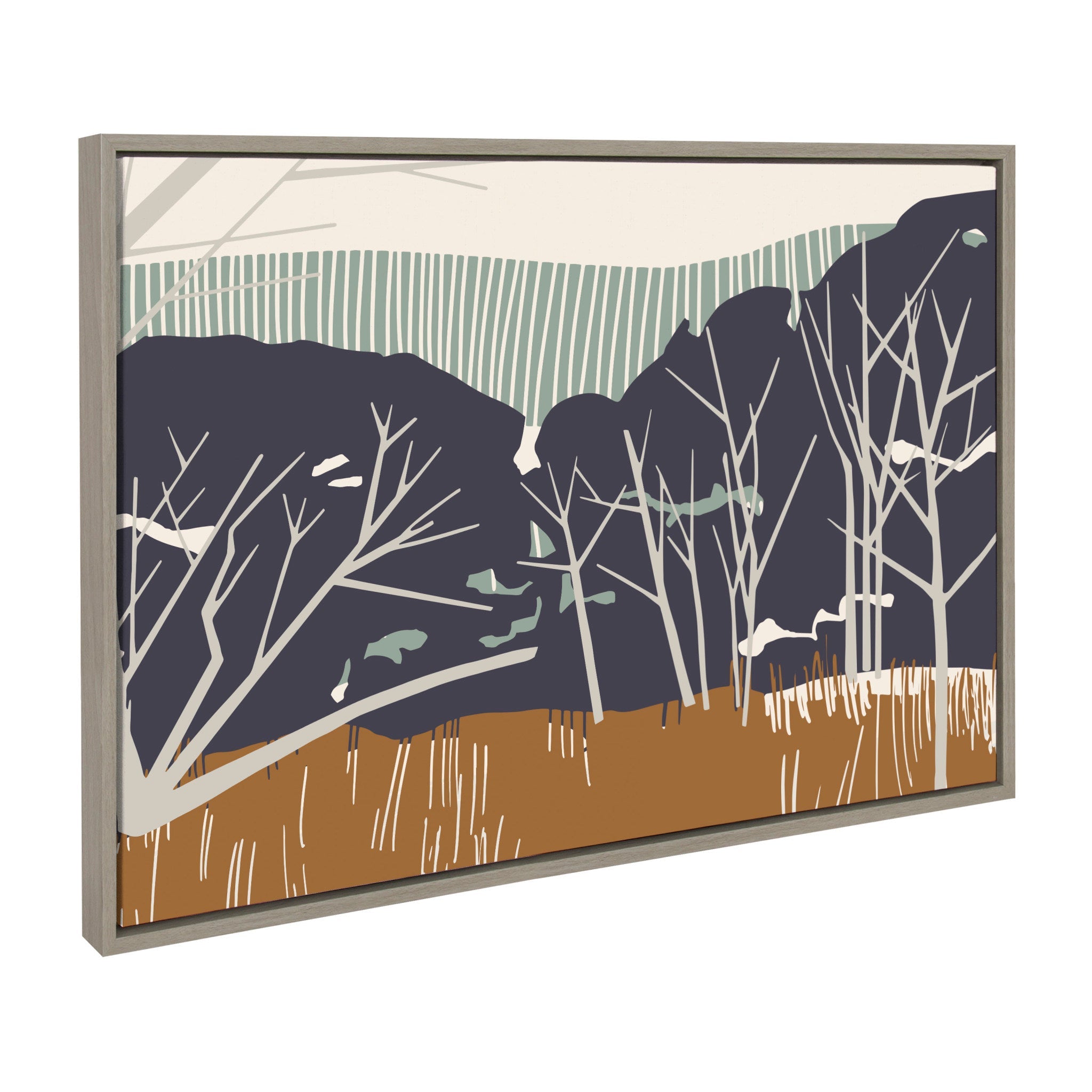 Sylvie Daily Walk Marsh Horizontal Framed Canvas by Hannah Beisang