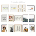 Sylvie Minimalist Evergreen Trees Sketch Framed Canvas by The Creative Bunch Studio