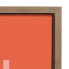 Sylvie Flower in Orange Framed Canvas by Apricot and Birch
