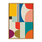 Sylvie Mid Century Modern Pattern Framed Canvas by Rachel Lee of My Dream Wall