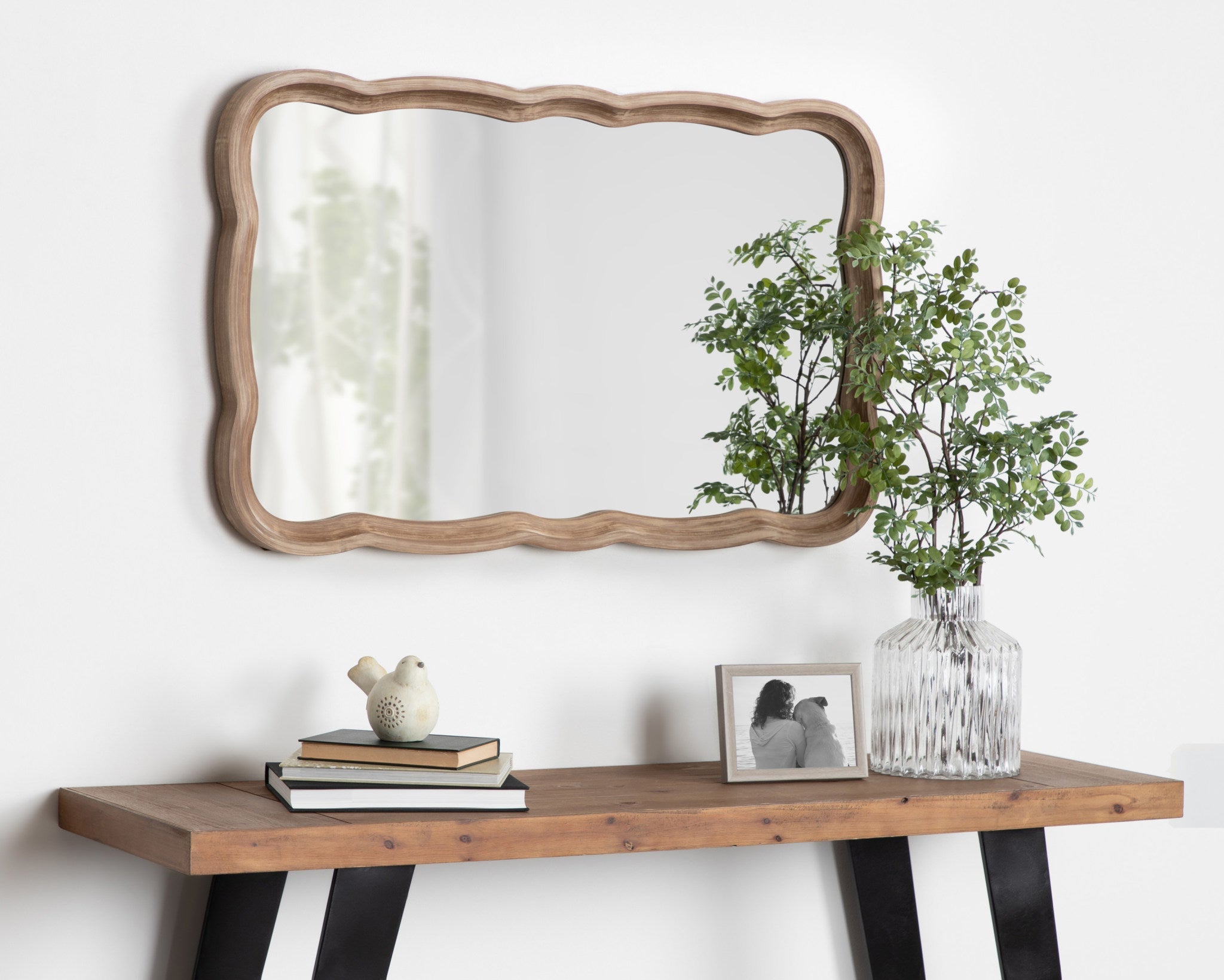 Hatherleigh Scallop Wood Wall Mirror