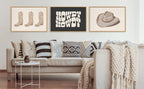 Sylvie Cowboy Boots Landscape Framed Canvas by Honey Island Studio