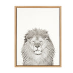 Sylvie Lion Framed Canvas by Simon Te Tai