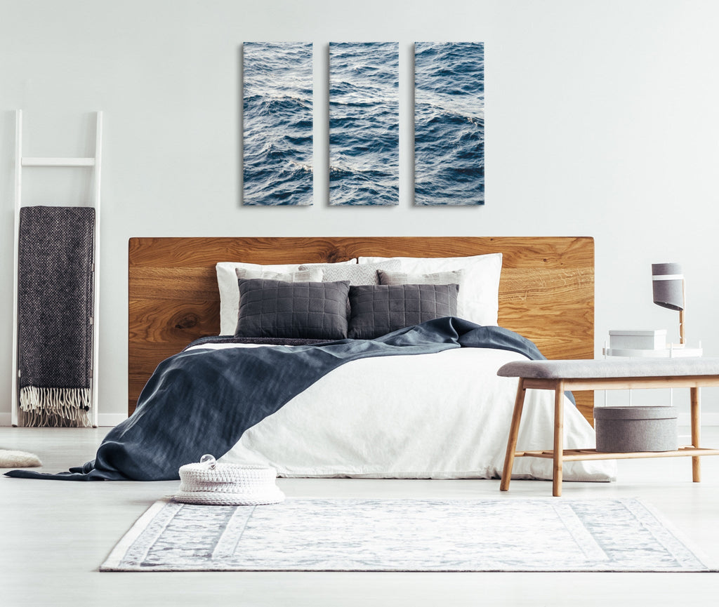 Coastal Ocean Waves Canvas Wall Art Set by The Creative Bunch Studio