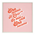 Sylvie Groovy Type She Hero Framed Canvas by Dominique Vari