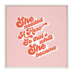 Sylvie Groovy Type She Hero Framed Canvas by Dominique Vari