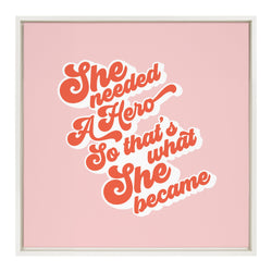 Sylvie Groovy Type She Hero Framed Canvas by Dominique Vari