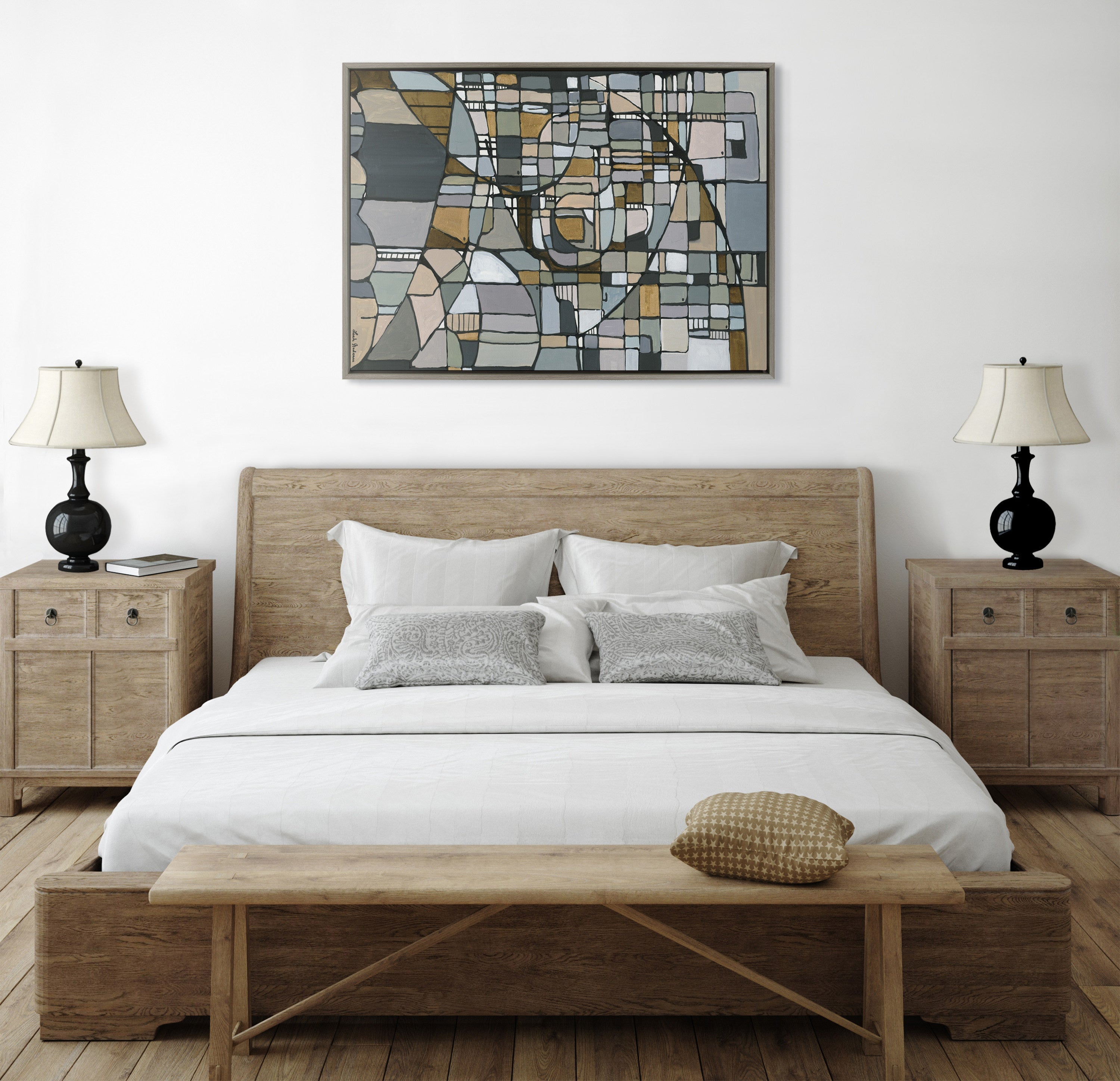 Sylvie Deco Nadeau Framed Canvas by Leah Nadeau