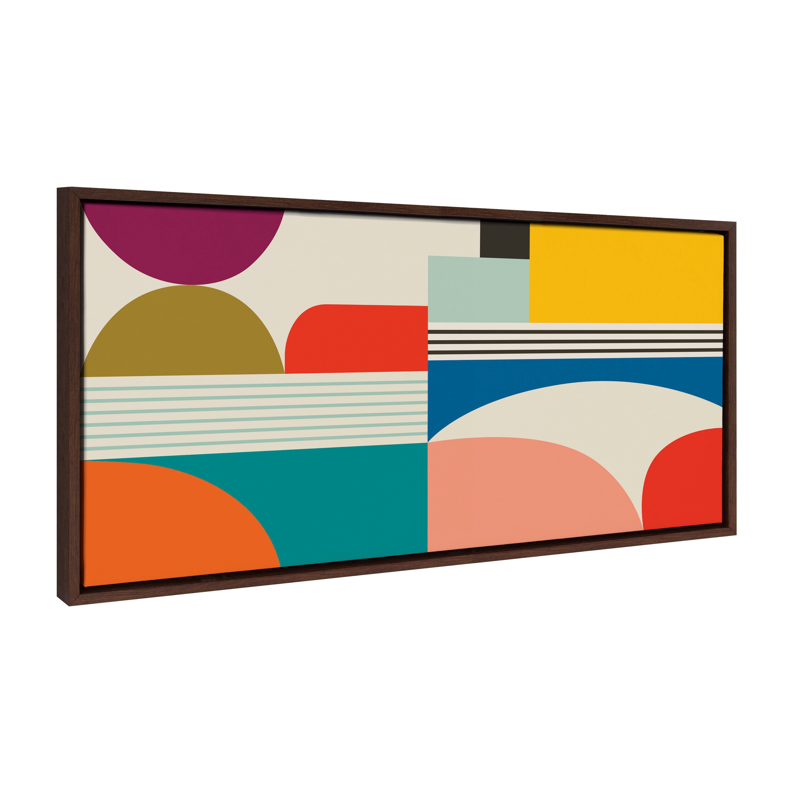 Sylvie Mid Century Modern Pattern Framed Canvas by Rachel Lee of My Dream Wall