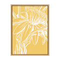 Sylvie Flower in Yellow Framed Canvas by Apricot and Birch