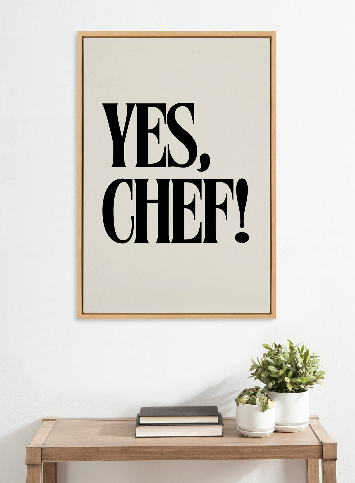 Sylvie Yes Chef Framed Canvas by Saint and Sailor Studios