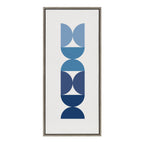Sylvie Circles and Curves Ocean Beach Blues Framed Canvas by The Creative Bunch Studio