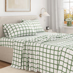 Turkish Cotton Flannel Sheet Set - Plaid & Stripe Collection