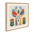 Sylvie Folk Birds Harvest Framed Canvas by Carey Copeland