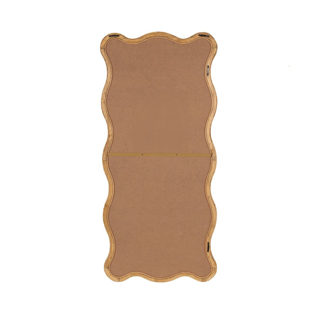 Rahfy Rattan Rectangle Scallop Mirror