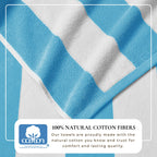 Cotton Velour Cabana Stripe Beach Towel - Novia Collection