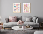 Sylvie Retro Matchboxes Bows Framed Canvas by Honey Island Studio