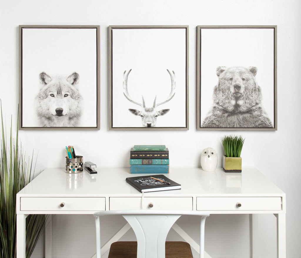 Sylvie Wolf Framed Canvas by Simon Te Tai